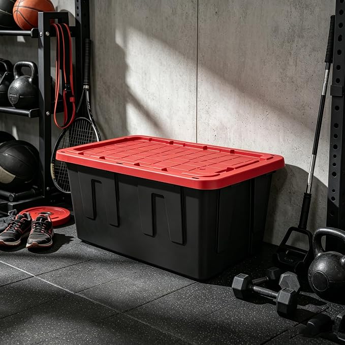 40 Gallon Tote 2 Pack, Heavy Duty Stackable Plastic Storage Bins - Image 9