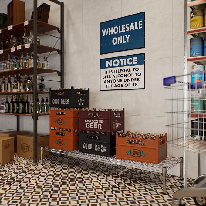 18" Deep x 60" Wide x 8" Height Wire Shelving Kit | 1-Tier | NSF Commercial - Image 7