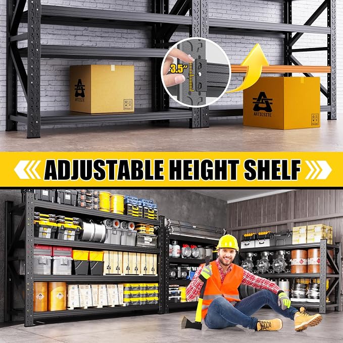5-Pack 8000LBS Heavy Duty Garage Shelving - Image 4