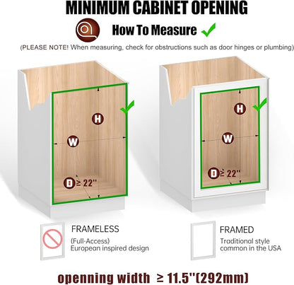 2 Tier Pull Out Cabinet Organizer, Roll Out Shelves and Drawer - Image 4