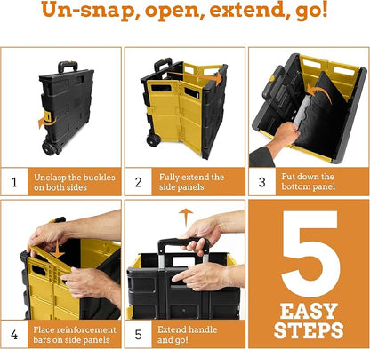 Ultra-Slim Rolling Collapsible Storage Pack-N-Roll Utility-carts, - Image 6