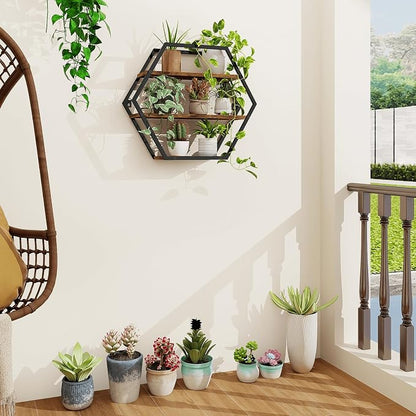 Hexagon Shelves for Wall, Decorative Hexagon Floating Shelves | Geometric Wall - Image 8