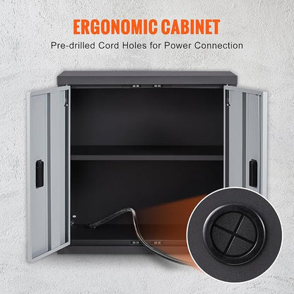 VEVOR Foldable Wall Cabinet, Metal Garage Locker Mounted 26" Small Tool Chest - Image 7
