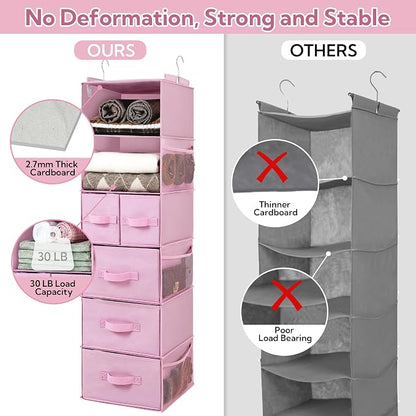 GRANNY SAYS Hanging Closet Organizers and Storage, 6 Shelves Closet Hanging - Image 6