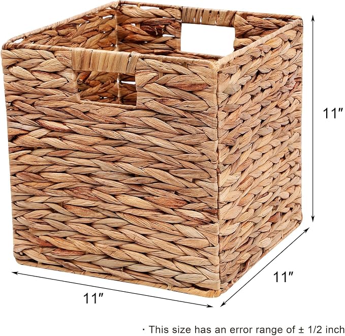 11x11in Collapsible Wicker Storage Basket - Image 5