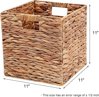 11x11in Collapsible Wicker Storage Basket - Image 5