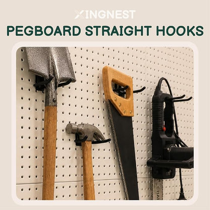 8-Pack Heavy Duty Double Arm Pegboard Hooks | Fit 1/4 Inch Pegboards - Image 5