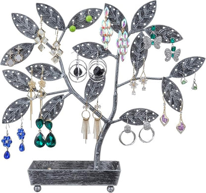 MyGift Jewelry Tree w/Bird Nest 48 pair Earrings Holder, Bracelets/Necklace - Image 6