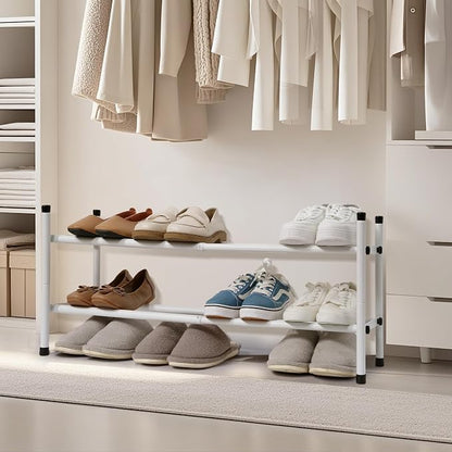 STORAGE MANIAC Expandable Shoe Rack, 4 Pairs Stackable Small Shoe Rack - Image 8