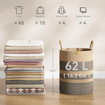 62L Striped Laundry Hamper - Image 4