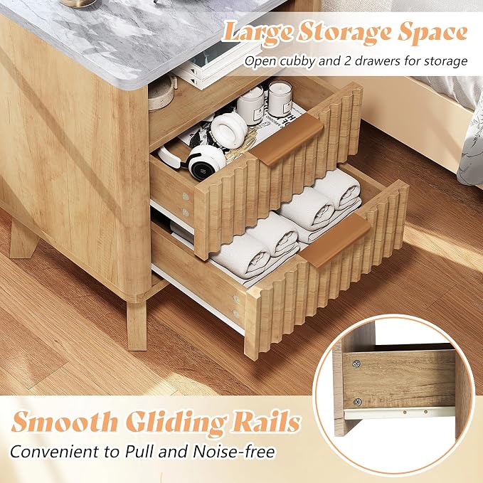 AMERLIFE Fluted Nightstand - Image 5
