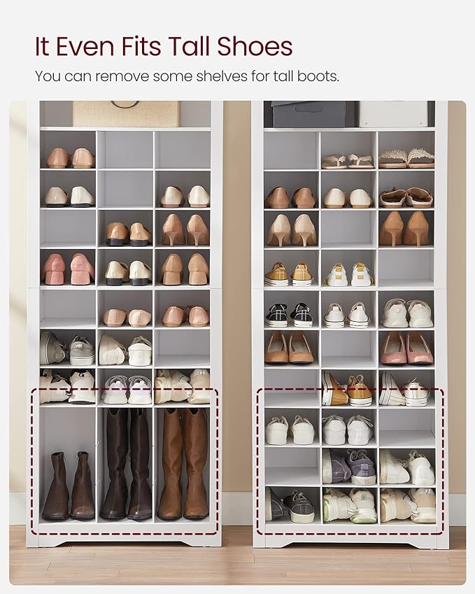 VASAGLE Shoe Storage Cabinet, 10 Tier Shoe Rack Organizer, Holds Up to 30 Pairs - Image 5
