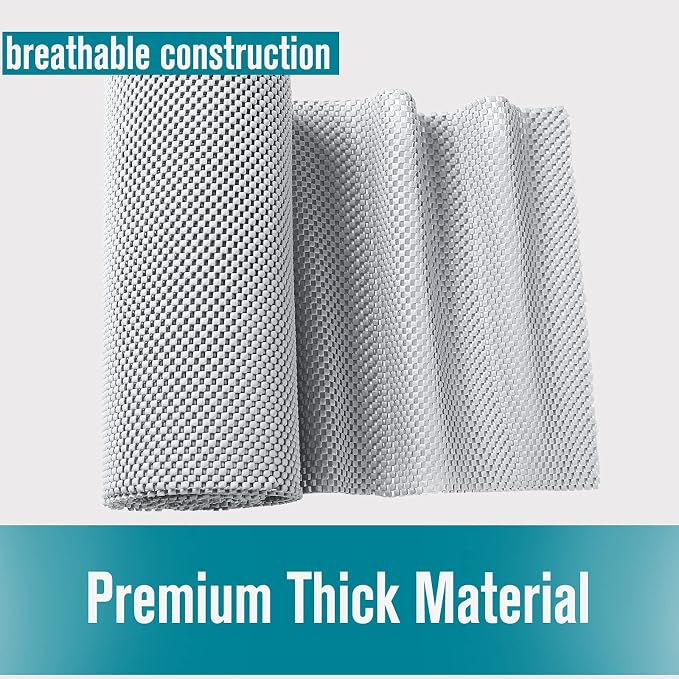 Shelf Liner, Non-Adhesive Roll Drawer Liners 12 Inches x 20 Feet, Non Slip Grip - Image 7