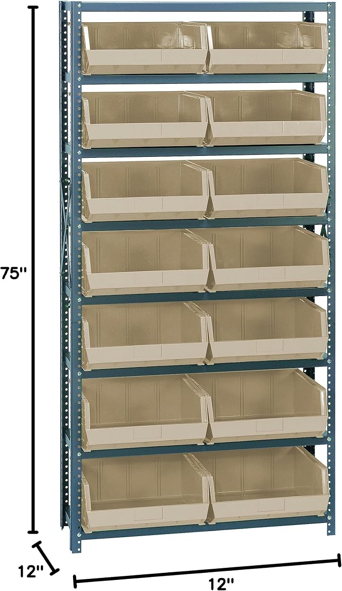 Quantum Storage Systems QSBU-250IV Giant Open Hopper Steel Shelving System - Image 2