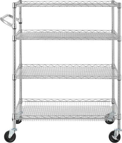 Finnhomy 4 Tier Heavy Duty Commercial Grade Rolling Cart - Image 6