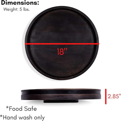 BIRDROCK HOME Wooden Lazy Susan Turntable - Image 4
