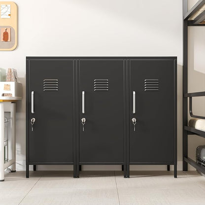 PAOFIN 35" Metal Storage Locker, Lockable Employees Metal Locker - Image 2