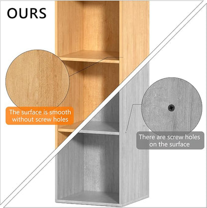 6 Cube Storage Organizer, 6 Tier Vertical Cube Bookcase Freestanding Storage - Image 6