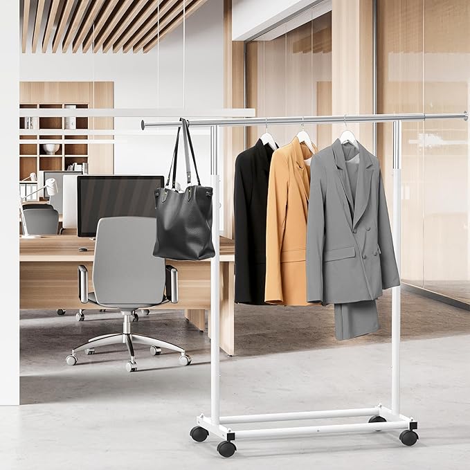Simple Houseware Standard Rod Garment Clothing Rack, Extendable Width from 30 - Image 5