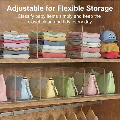 SortNStore Shelf Dividers for Closet Organization: 6" Tall x 10" Deep, Deeper - Image 5