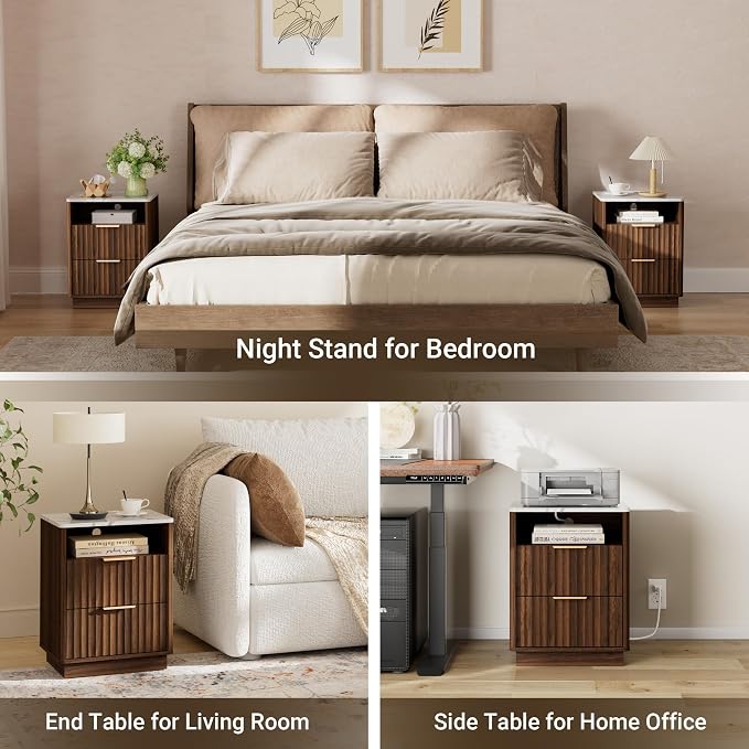 Fluted Night Stand Set of 2 - Image 7