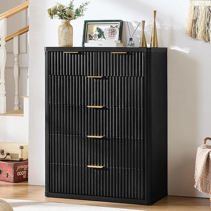 LEYAOYAO Fluted 6 Drawers Dresser - Image 8