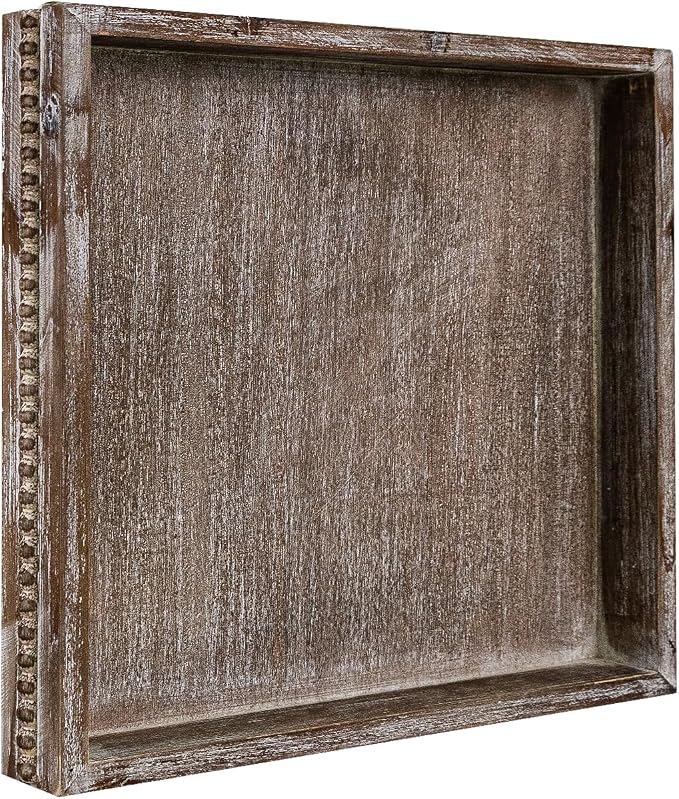 MAONAME Wood Serving Tray, Farmhouse Wooden Tray by MAONAME