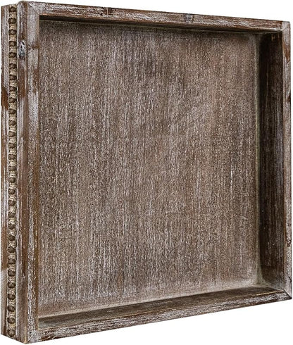MAONAME Wood Serving Tray, Farmhouse Wooden Tray by MAONAME