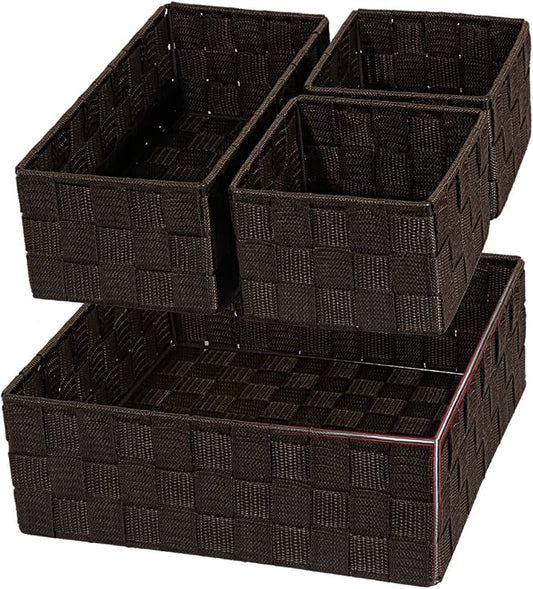 Posprica Woven Storage Baskets for Organizing, Small Baskets Cube Bin Container by Posprica