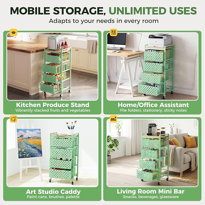 5 Tier Kitchen Storage Cart - Image 5