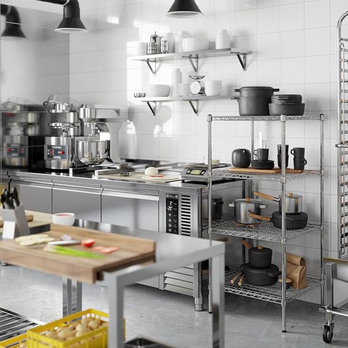 24" Deep x 24" Wide x 54" Height Wire Shelving Kit | 4-Tier | NSF Commercial - Image 5