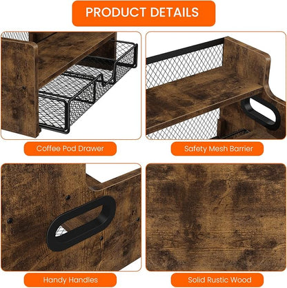 Homode Coffee Syrup Rack Organizer, 3-Tier 8 Bottles Syrup Holder Stand - Image 5