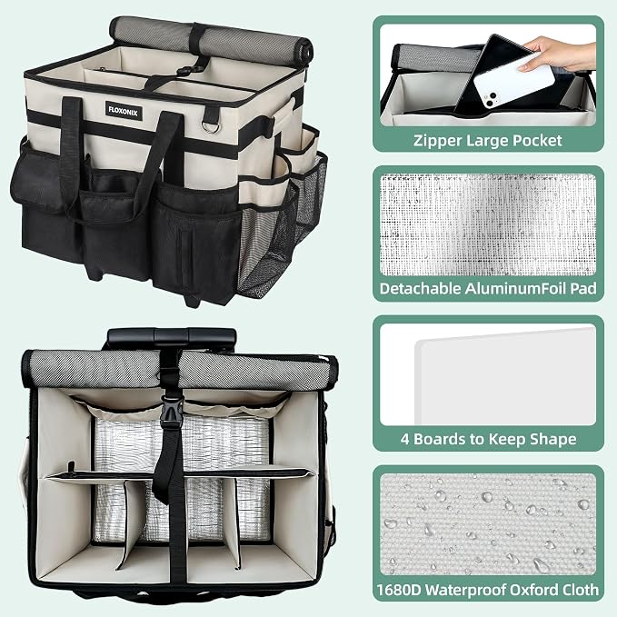 Large Rolling Cleaning Caddy Bag - Image 4