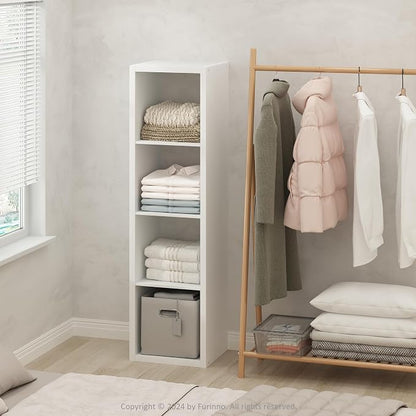 Furinno Cubic Closet Organizers and Storage, 4-Cube Closet Organizer, Vertical by Furinno-FitsYourSpaceFitsYourBudget