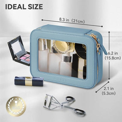 Prite Clear Makeup Bag Cosmetic Organizer Case Waterproof Travel Toiletry Bag - Image 3