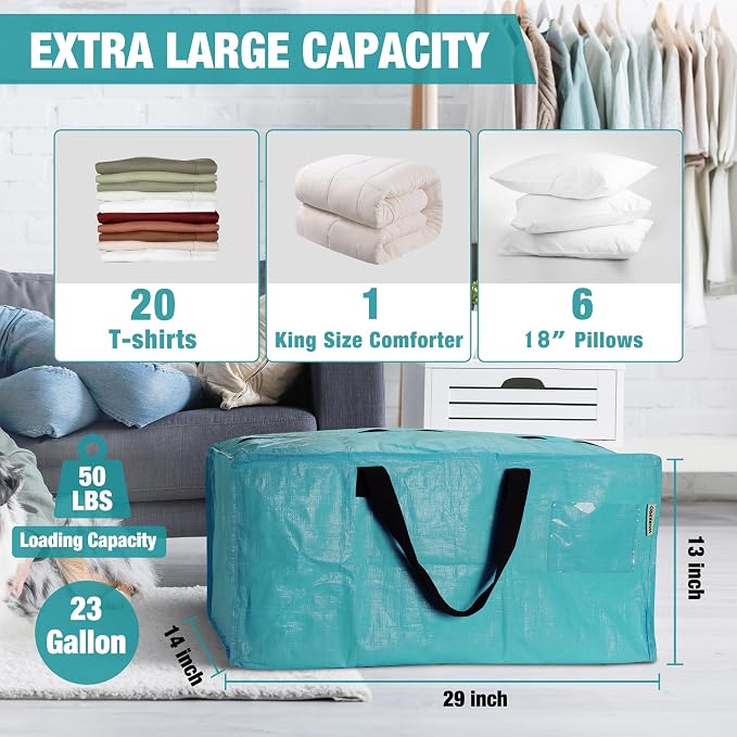 WORKPRO 6 Pack Extra Large Moving Bags - Image 3