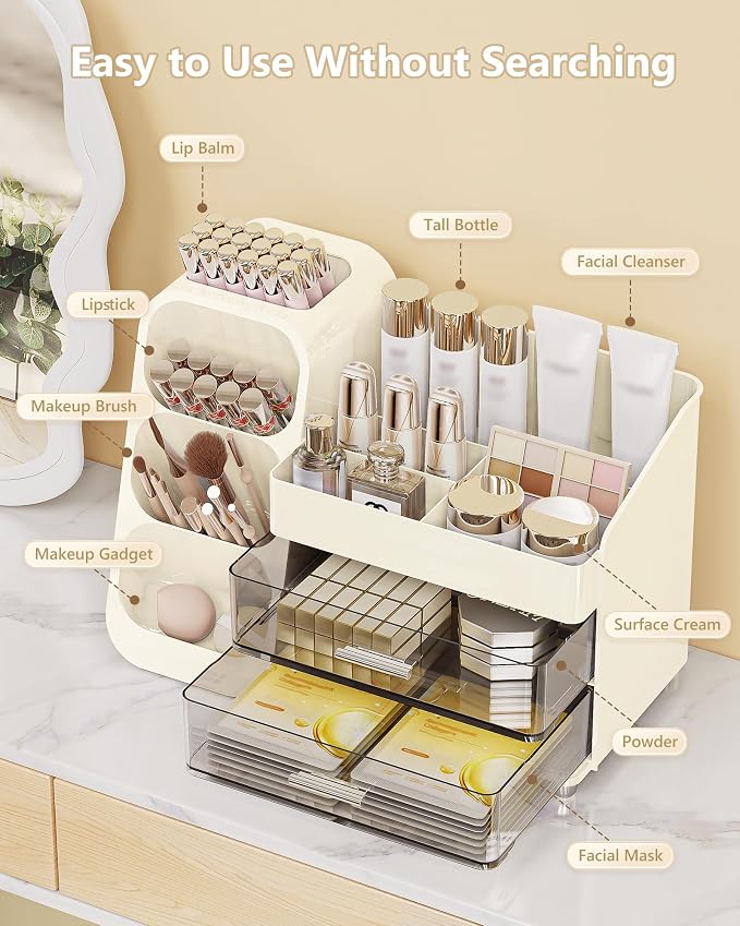 Makeup Organizer with Drawers, Skincare Organizer, Storage Box Cosmetic Display - Image 8