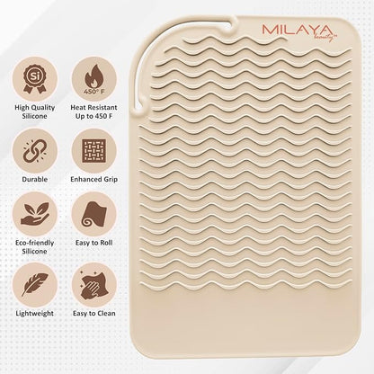 Vanity Accessories Heat Resistant Mat – Silicone Flat Iron & Curling Iron Holder - Image 6