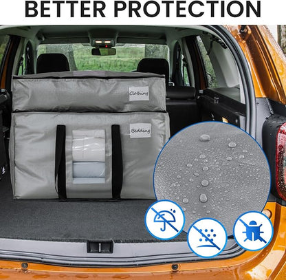 TAILI 2 Tier Extra Large Moving Bags, 4 Pack Silver Heavy Duty Totes - Image 8