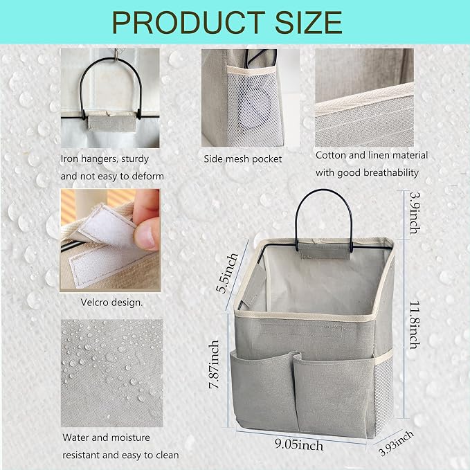2 Pack Wall Hanging Storage Bag, Wall Hanging Organizer - Image 2