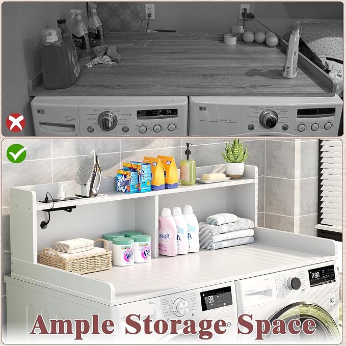 Aheaplus Washer and Dryer Countertop, 2-Tier Laundry Countertop Cover - Image 4