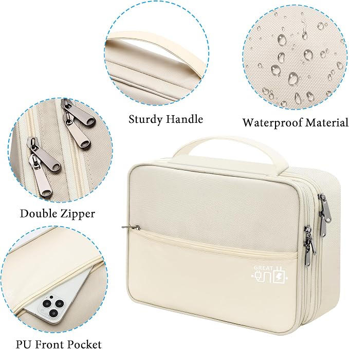 CILLA Electronic Organizer Travel Case, Travel Cord Organizer Case Portable - Image 3