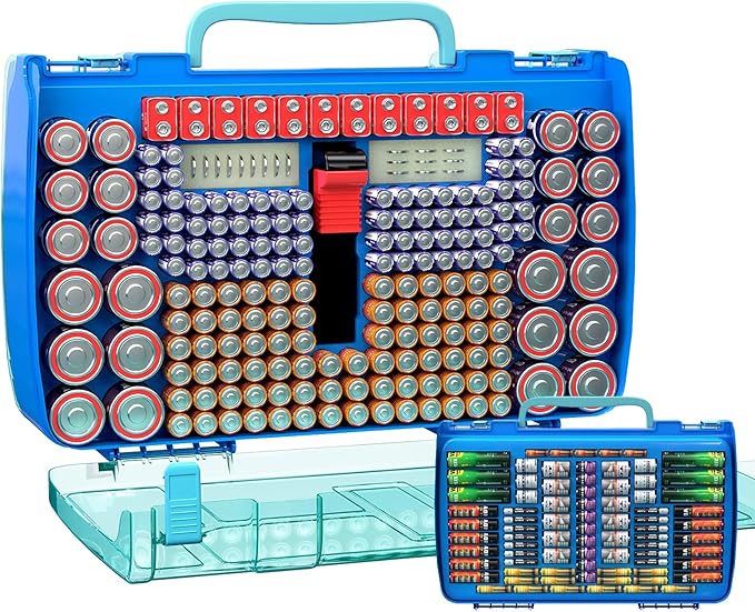 ALCYON Large Capacity 269 Battery Organizer Storage Case by ALCYON