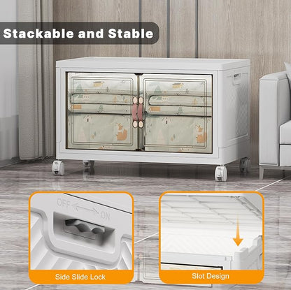 UAMFURI Stackable Storage Bins, 175QT Collapsible Drawers - Image 2