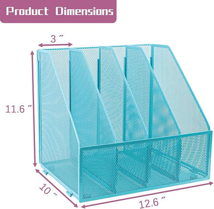 Desk Organizers, Metal Magazine File Holder - Image 2