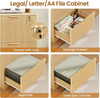 SEDETA 2 Drawer File Cabinet - Image 4