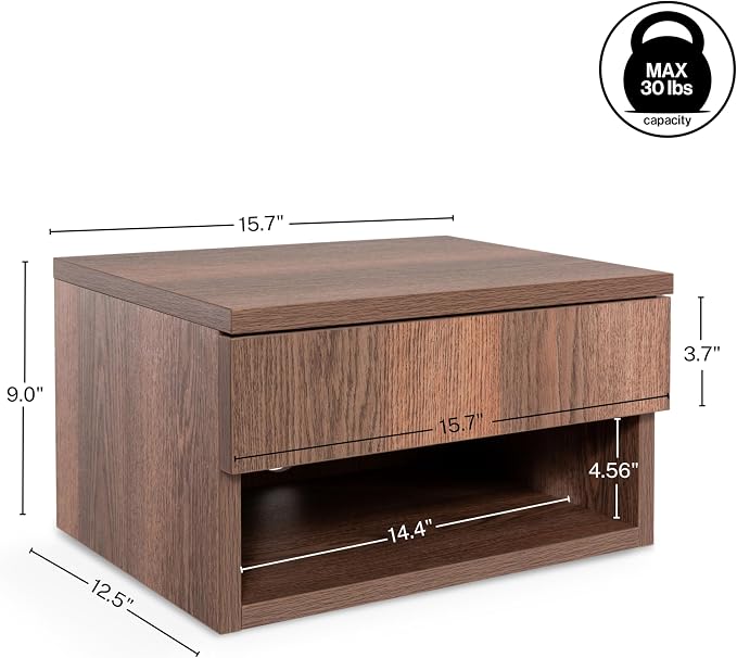JONATHAN Y NST2002A Ettore 15.71" Mid-Century Modern Floating Wall Mounted - Image 2