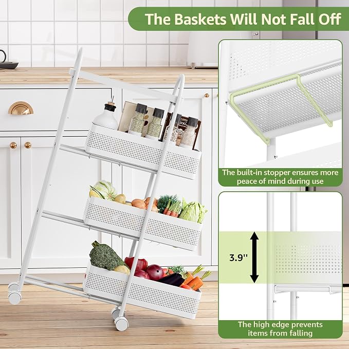KINGRACK 4-Tier Slim Storage Cart - Image 5