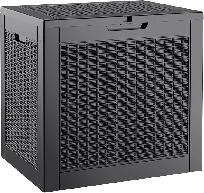 KAMABOKO 30 Gallon Outdoor Storage Box, Resin Deck Boxes Indoor and outdoor by KAMABOKO