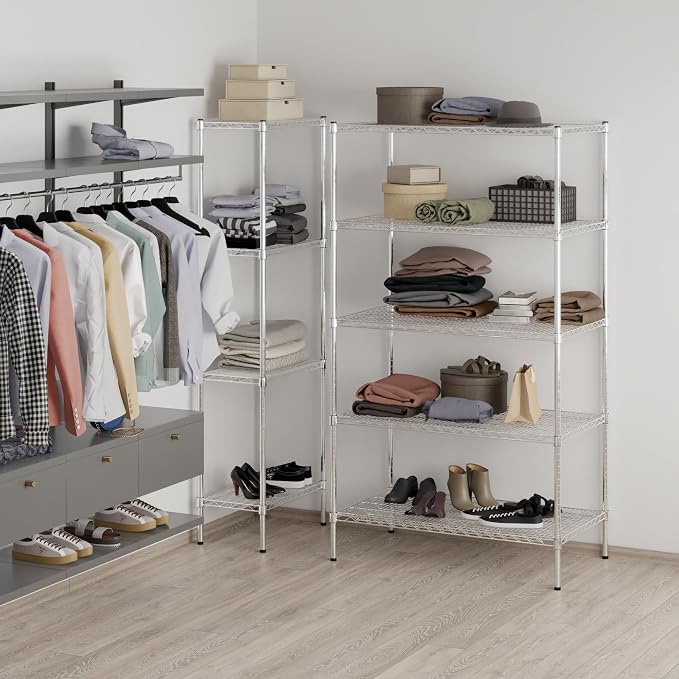 24" Deep x 42" Wide x 74" Height Wire Shelving Kit | 5-Tier | NSF Commercial - Image 7